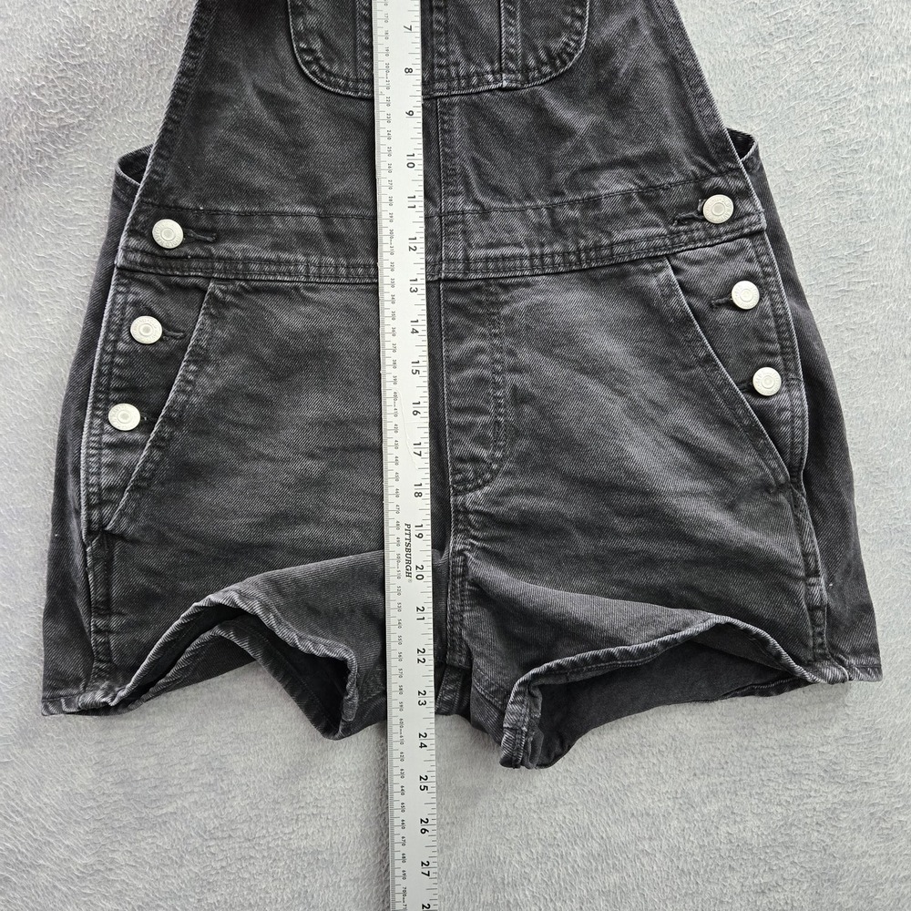 Old Navy Women Shorts S‎ Black Shortalls Twill Button 3" Inseam - Picture 6 of 9